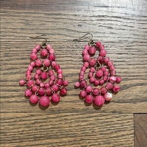 Vintage pink statement earrings GUC
